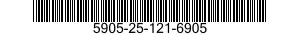 5905-25-121-6905 RESISTOR,VARIABLE,WIRE WOUND,NONPRECISION 5905251216905 251216905