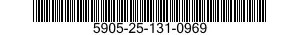 5905-25-131-0969 RESISTOR,FIXED,FILM 5905251310969 251310969