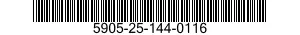 5905-25-144-0116 RESISTOR,VARIABLE,NONWIRE WOUND,NONPRECISION 5905251440116 251440116