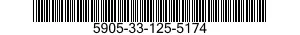 5905-33-125-5174 RESISTOR,FIXED,COMPOSITION 5905331255174 331255174