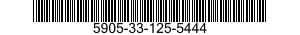 5905-33-125-5444 RESISTOR,FIXED,COMPOSITION 5905331255444 331255444