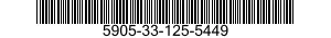 5905-33-125-5449 RESISTOR,FIXED,COMPOSITION 5905331255449 331255449