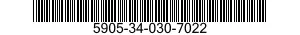 5905-34-030-7022 RESISTOR,FIXED,FILM 5905340307022 340307022