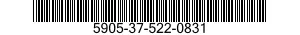 5905-37-522-0831 RESISTOR,CHIP,FIXED,FILM 5905375220831 375220831