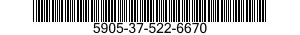 5905-37-522-6670 RESISTOR,CHIP,FIXED,FILM 5905375226670 375226670
