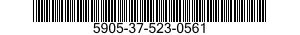 5905-37-523-0561 RESISTOR,VARIABLE,WIRE WOUND,PRECISION 5905375230561 375230561