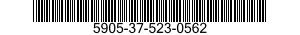5905-37-523-0562 RESISTOR,VARIABLE,WIRE WOUND,PRECISION 5905375230562 375230562