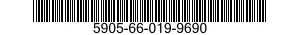 5905-66-019-9690 RESISTOR,FIXED,WIRE WOUND,INDUCTIVE 5905660199690 660199690