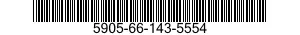 5905-66-143-5554 RESISTOR,FIXED,FILM 5905661435554 661435554