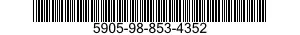 5905-98-853-4352 RESISTOR,FIXED,FILM 5905988534352 988534352