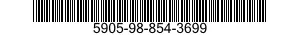5905-98-854-3699 RESISTOR,VARIABLE,WIRE WOUND,NONPRECISION 5905988543699 988543699