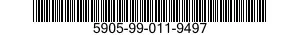 5905-99-011-9497 RESISTOR,VARIABLE,WIRE WOUND,NONPRECISION 5905990119497 990119497