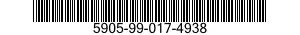 5905-99-017-4938 RESISTOR,FIXED,WIRE WOUND 5905990174938 990174938