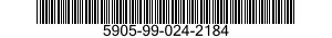 5905-99-024-2184 RESISTOR,FIXED,WIRE WOUND 5905990242184 990242184