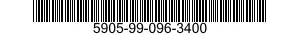 5905-99-096-3400 RESISTOR,FIXED,WIRE WOUND,NONINDUCTIVE 5905990963400 990963400