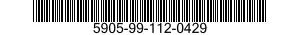 5905-99-112-0429 RESISTOR,FIXED,WIRE WOUND 5905991120429 991120429
