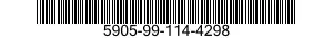 5905-99-114-4298 RESISTOR,VARIABLE,WIRE WOUND,NONPRECISION 5905991144298 991144298