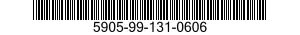 5905-99-131-0606 RESISTOR,FIXED,WIRE WOUND,NONINDUCTIVE 5905991310606 991310606