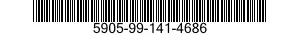 5905-99-141-4686 RESISTOR,FIXED,WIRE WOUND,INDUCTIVE 5905991414686 991414686
