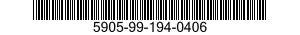 5905-99-194-0406 RESISTOR,FIXED,COMPOSITION 5905991940406 991940406