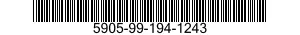 5905-99-194-1243 RESISTOR,FIXED,COMPOSITION 5905991941243 991941243