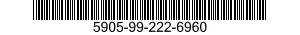 5905-99-222-6960 RESISTOR,FIXED,FILM 5905992226960 992226960