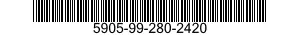 5905-99-280-2420 RESISTOR,FIXED,FILM 5905992802420 992802420