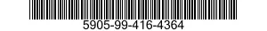 5905-99-416-4364 RESISTOR,FIXED,FILM 5905994164364 994164364