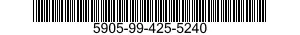 5905-99-425-5240 RESISTOR,FIXED,COMPOSITION 5905994255240 994255240