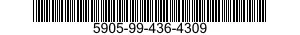 5905-99-436-4309 RESISTOR,FIXED,WIRE 5905994364309 994364309