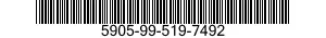 5905-99-519-7492 RESISTOR,FIXED,FILM 5905995197492 995197492
