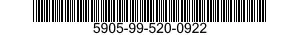 5905-99-520-0922 RESISTOR,FIXED,WIRE 5905995200922 995200922
