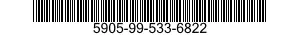 5905-99-533-6822 RESISTOR,FIXED,WIRE 5905995336822 995336822