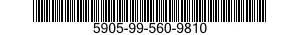 5905-99-560-9810 RESISTOR ASSEMBLY 5905995609810 995609810
