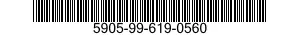 5905-99-619-0560 RESISTOR,FIXED,WIRE 5905996190560 996190560