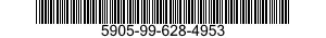 5905-99-628-4953 RESISTOR,FIXED,FILM 5905996284953 996284953
