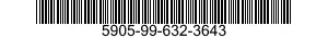 5905-99-632-3643 RESISTOR,FIXED,WIRE WOUND 5905996323643 996323643