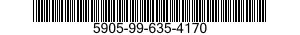 5905-99-635-4170 RESISTOR,FIXED,COMP 5905996354170 996354170