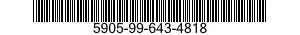 5905-99-643-4818 RESISTOR,FIXED,COMPOSITION 5905996434818 996434818