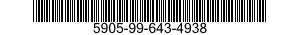 5905-99-643-4938 RESISTOR,FIXED,COMPOSITION 5905996434938 996434938