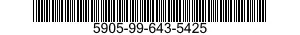5905-99-643-5425 RESISTOR,FIXED,FILM 5905996435425 996435425