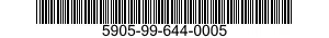 5905-99-644-0005 RESISTOR,FIXED,COMPOSITION 5905996440005 996440005