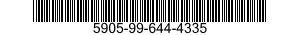 5905-99-644-4335 RESISTOR,FIXED,COMPOSITION 5905996444335 996444335