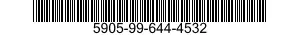 5905-99-644-4532 RESISTOR,FIXED,WIRE WOUND,INDUCTIVE 5905996444532 996444532