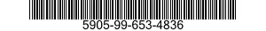 5905-99-653-4836 RESISTOR,FIXED,FILM 5905996534836 996534836