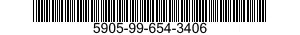 5905-99-654-3406 RESISTOR,FIXED,FILM 5905996543406 996543406