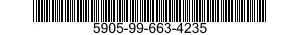 5905-99-663-4235 RESISTOR,FIXED,WIRE WOUND,INDUCTIVE 5905996634235 996634235