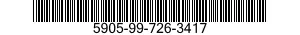 5905-99-726-3417 RESISTOR,ADJUSTABLE 5905997263417 997263417