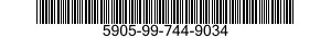 5905-99-744-9034 RESISTOR,FIXED,WIRE WOUND 5905997449034 997449034