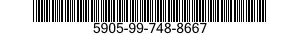 5905-99-748-8667 RESISTOR,FIXED,COMPOSITION 5905997488667 997488667